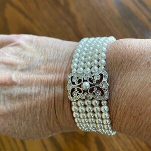Faux pearl bracelet
